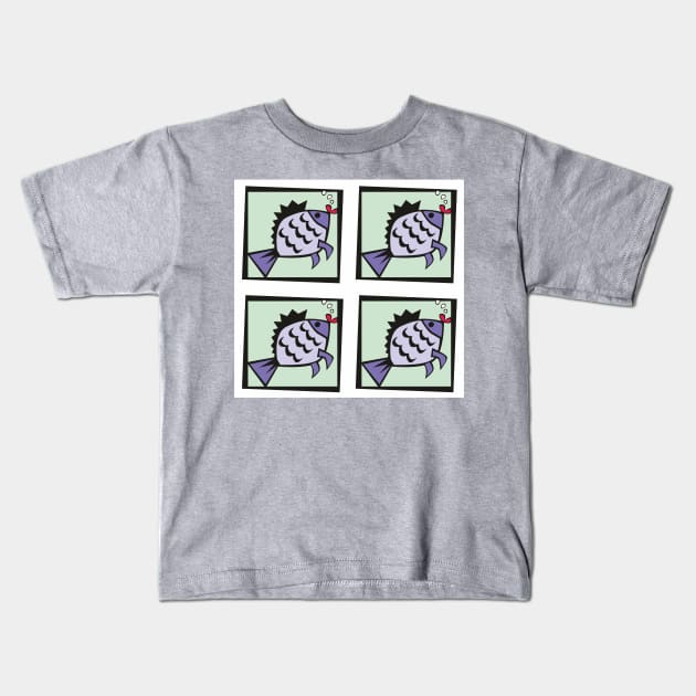 Blue Fish Kids T-Shirt by RMSphoto